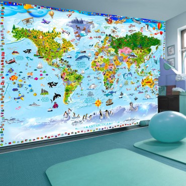 Fotomural - World Map for Kids