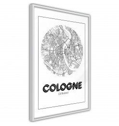 Póster - City Map: Cologne...